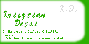 krisztian dezsi business card